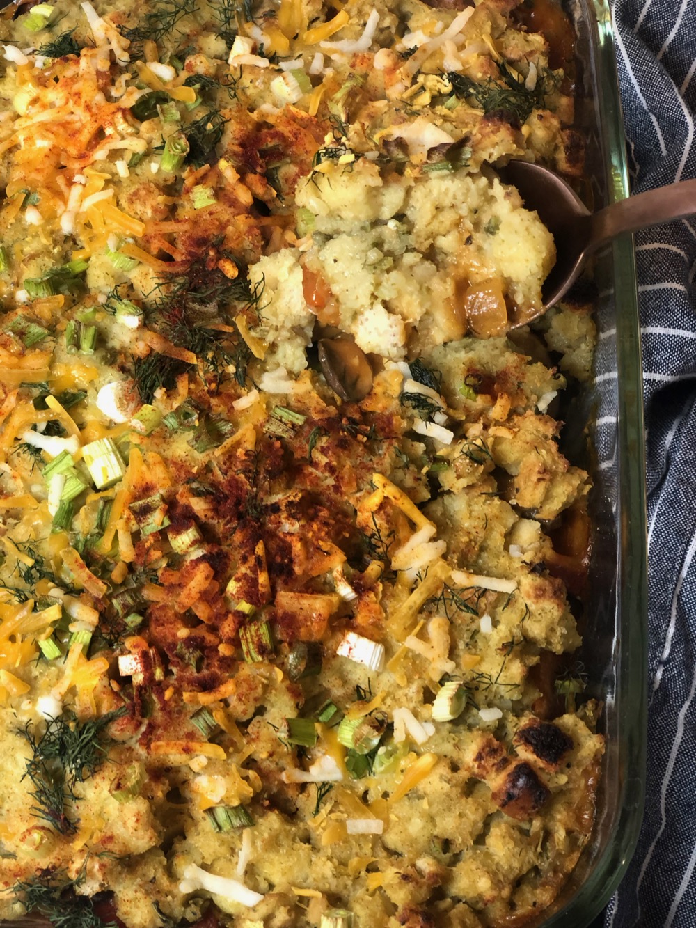 Vegan Holiday Recipes: Tofu Stuffing Casserole