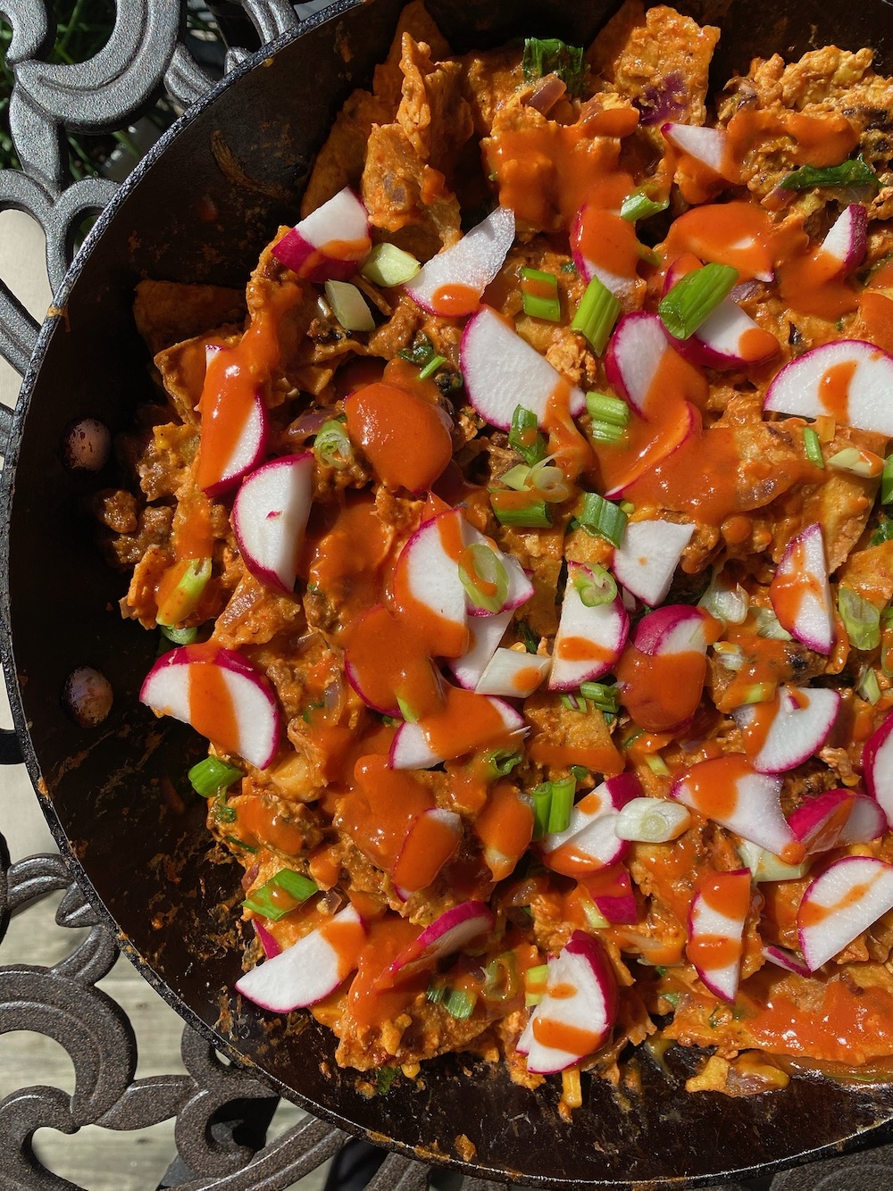 Non-Dairy Vegetarian Chilaquiles Recipe.