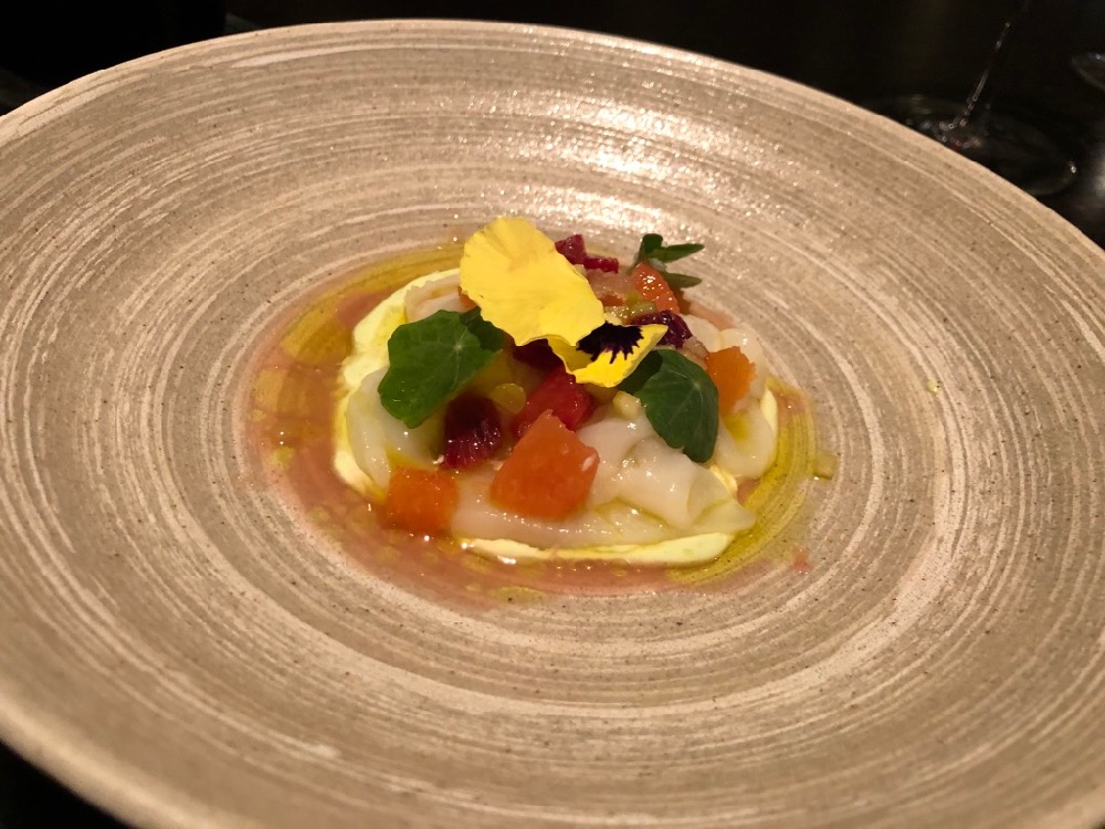 Spiaggia's delicate small scallop plate