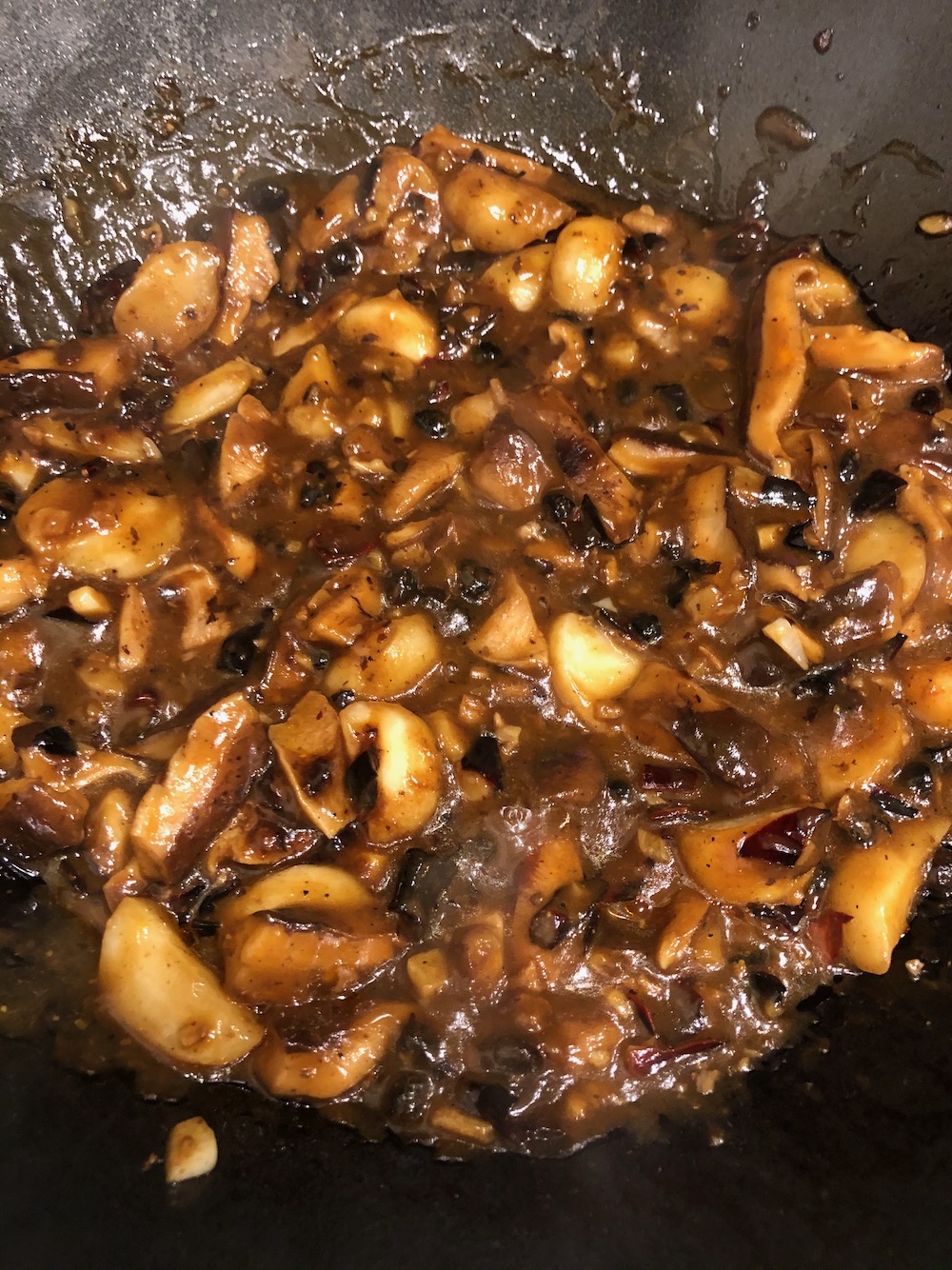 The vegan mapo tofu sauce.