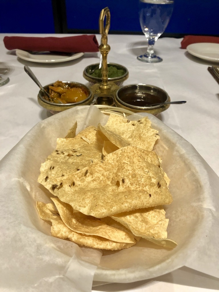 Namaste's papadum with amazing chutney