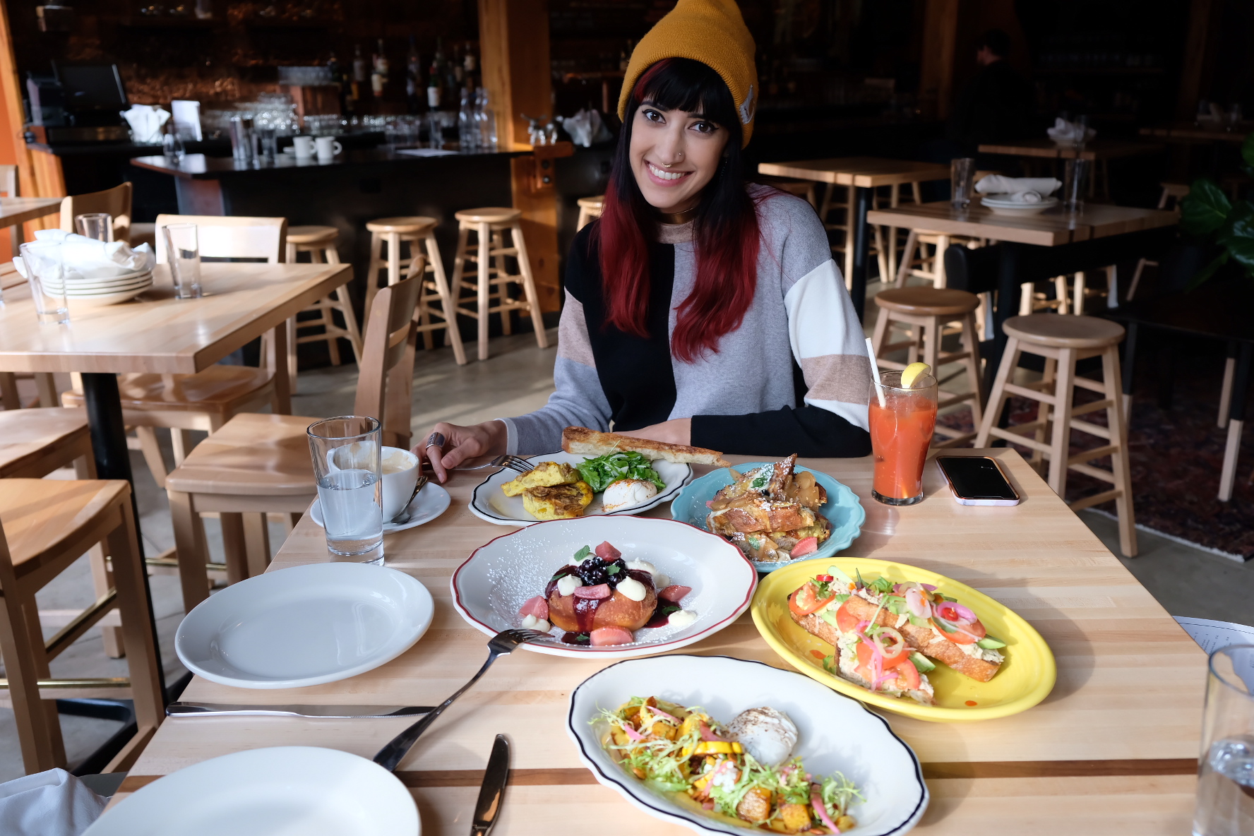 ChiVeg enjoying Papa Cenar's lovely brunch