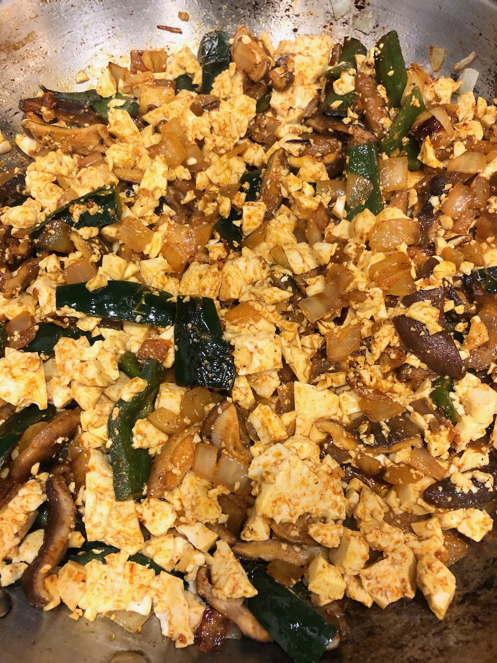 Tofu Crumble Veggie Tacos are almost ready!